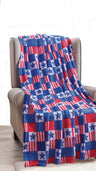 Decor&More American Pride Collection Microplush Throw Blanket (50" x 60")