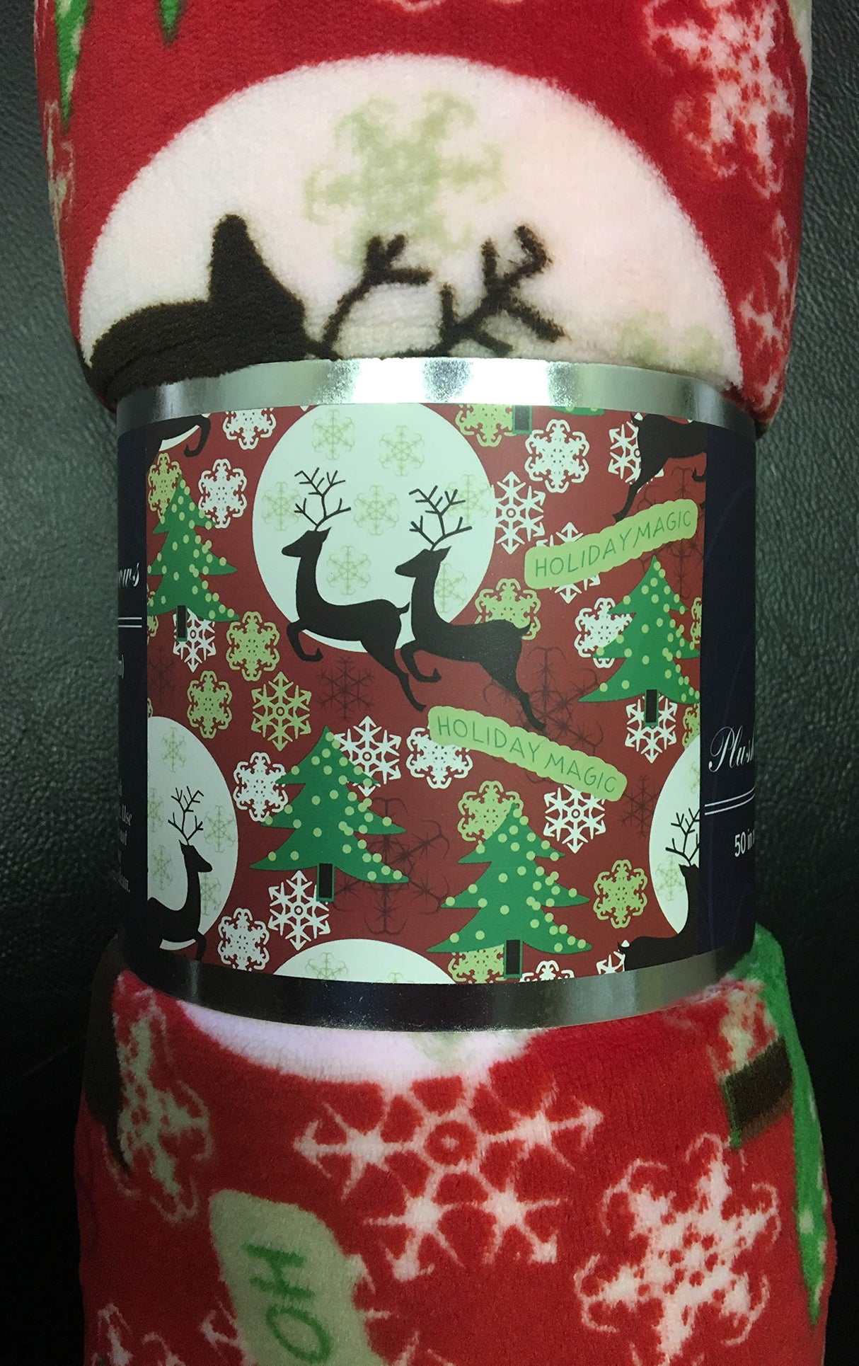 Decor&More Festive Holiday Microplush Throw Blanket (50" x 60") - Forest Friends