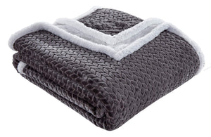 Decor&More HomeEssentials Ultra Lush Heavy Sherpa Throw Blanket (50" x 60")