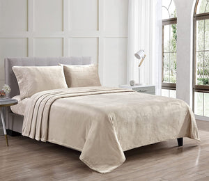Decor&More Luxury Elegance Extra Soft Velvet Touch Microplush Sheet Set