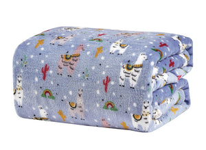 Decor&More Whimsy Collection Microplush Llama Blanket (50" x 60") - Llama Llama Throw Blanket