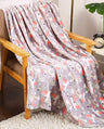 Summertime whimsy plush fleece throw blanket (50" x 60") - rainbow unicorn