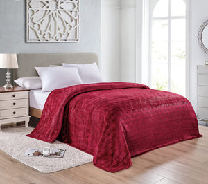 Ultra Plush by Decor&More Amrani Chevron Arrow Jacquard Microplush Blanket