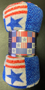 Decor&More American Pride Collection Microplush Throw Blanket (50" x 60")