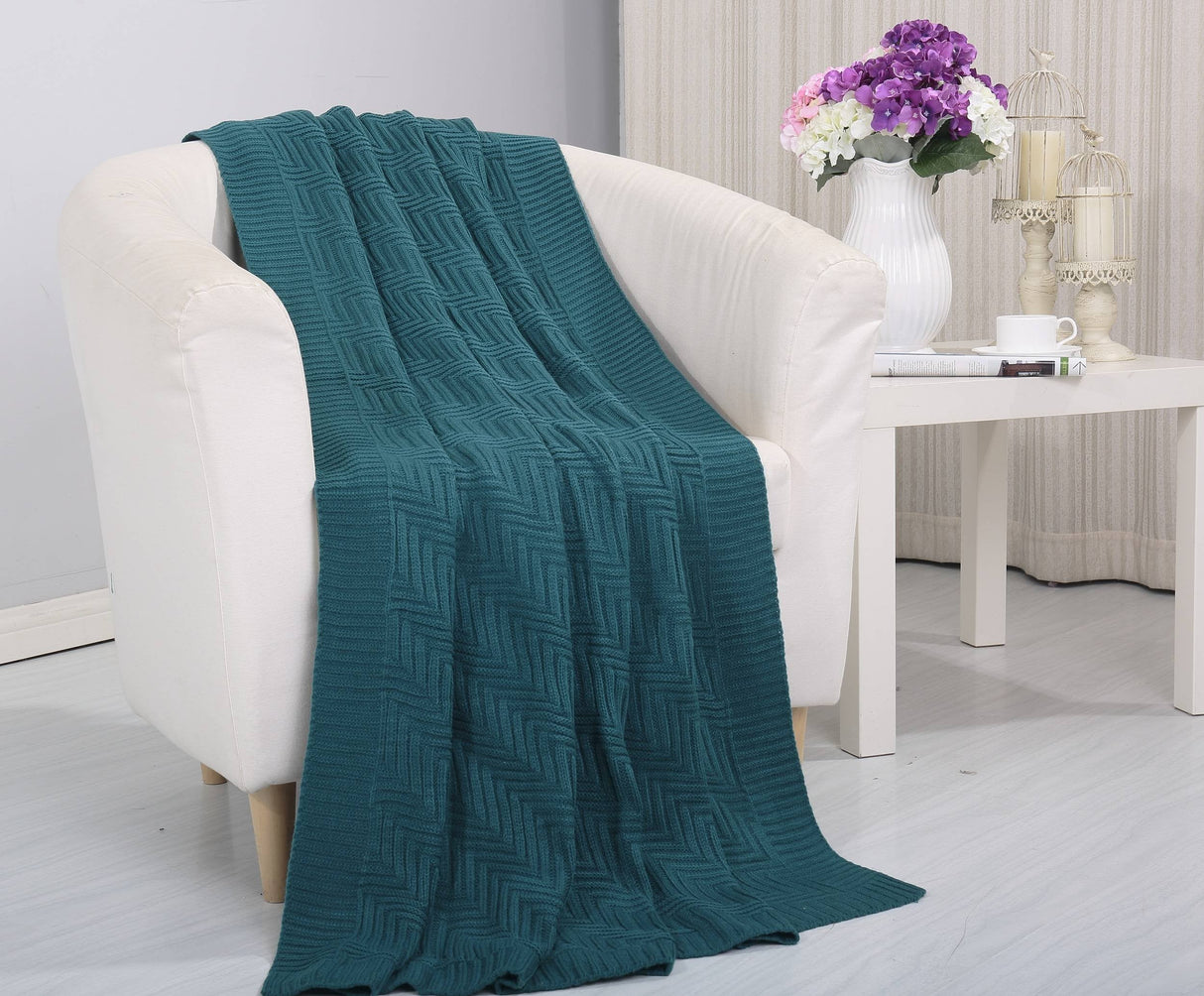 Faith, Hope, Love Home Decor Soft Piet Touch Classic Woven Knitted Throw Blanket