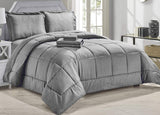 Home essentials  8 piece embossed stripe bed in a bag