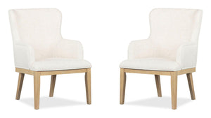 Somerset - Dining Arm Chair With Upholstered Seat & Back (Set of 2) - Butternut and Omari Natural