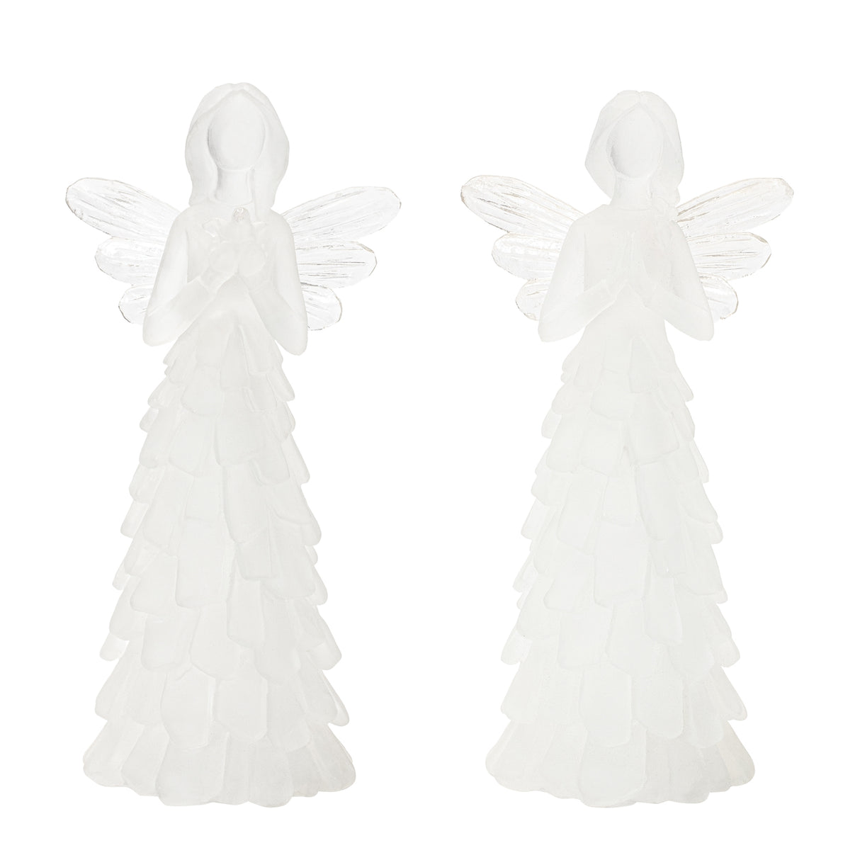 Frosted angel figurine (set of 4)