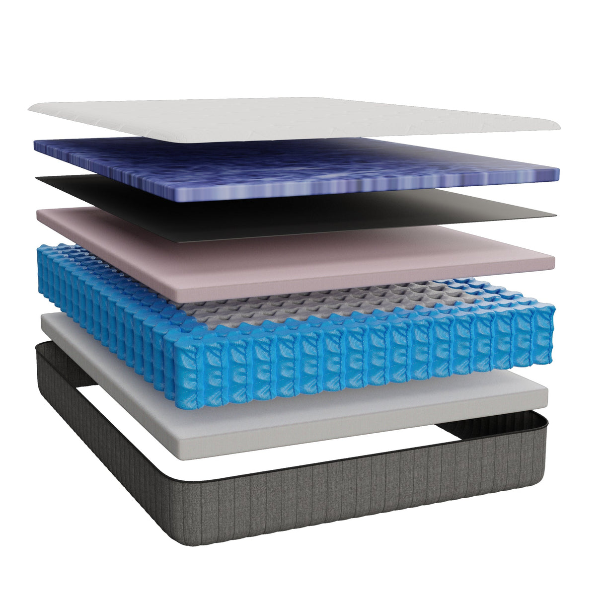 Ghostbed massage mattress hybrid profile