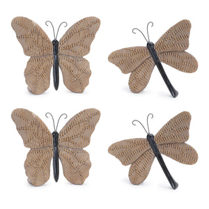 Wicker Design Butterfly and Dragonfly Shelf Sitter (Set of 4)