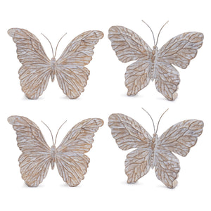 Carved Butterfly Shelf Sitter (Set of 4)