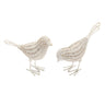 Wicker design bird figurine (set of 4)