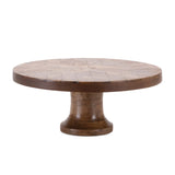 Mango Wood Pedestal Tray 10.5"D