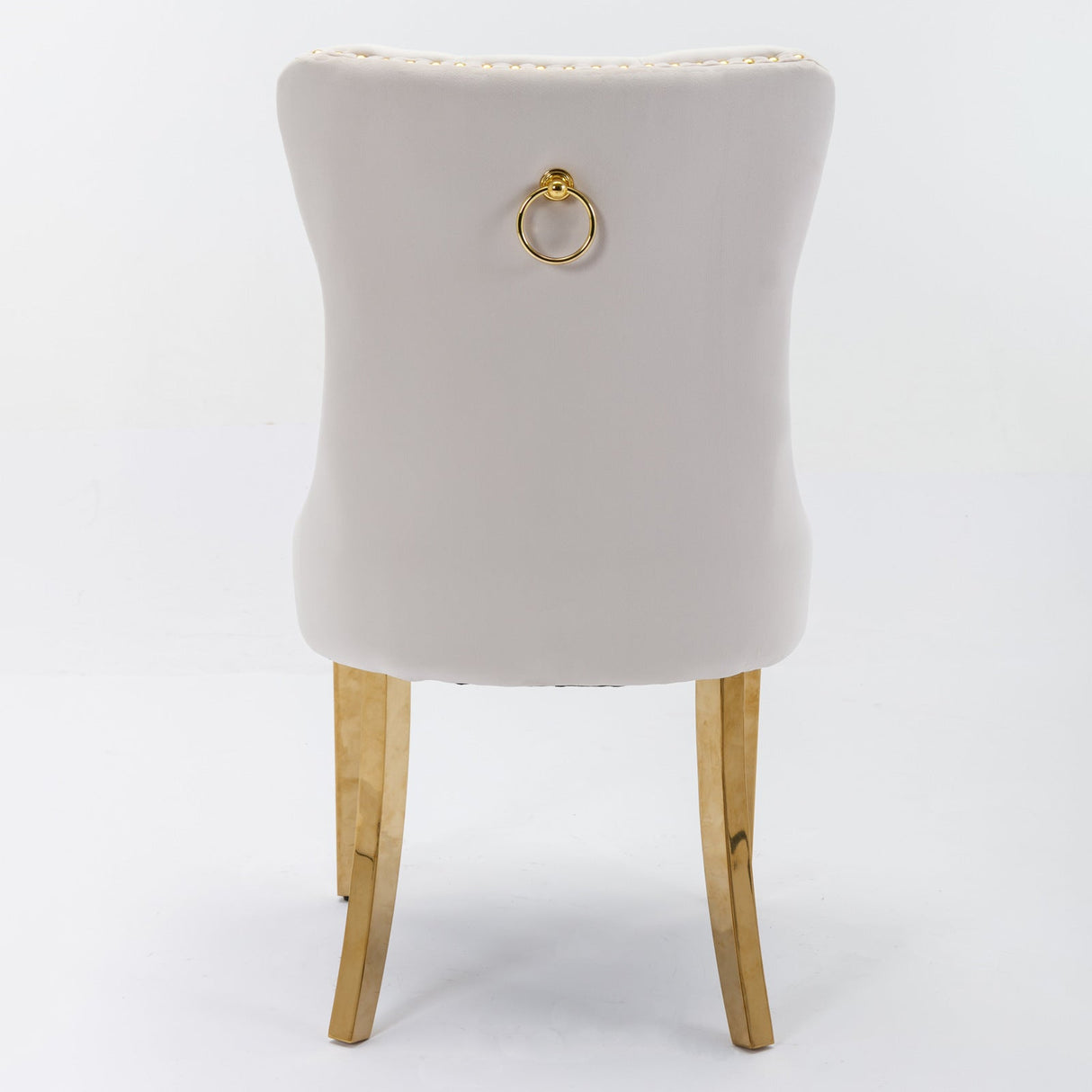 A&A Furniture Nikki Collection Modern Velvet Upholstered Dining Chair Set of 2