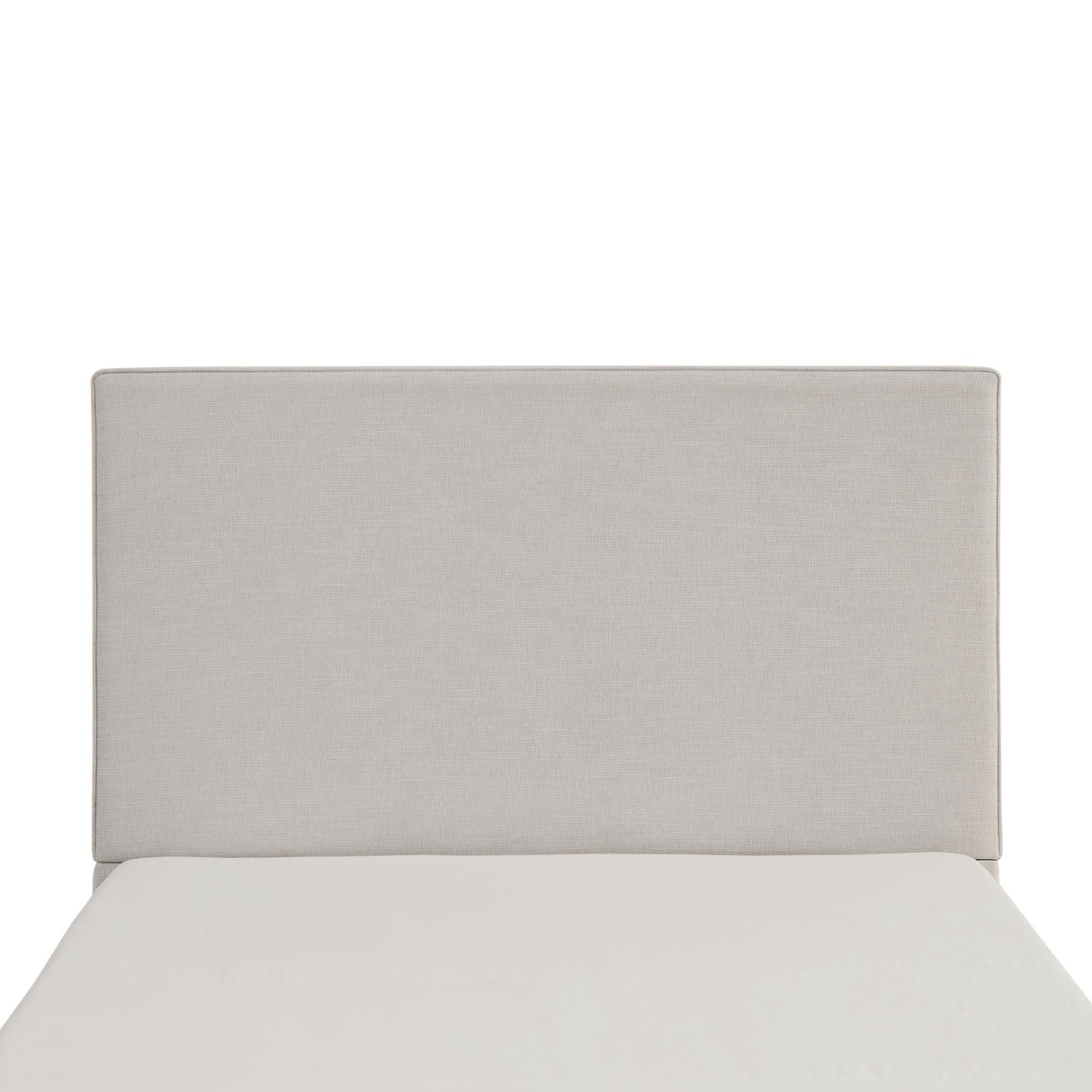 Lucas Tall Headboard Upholstered Bed in Textured Ivory Canvas