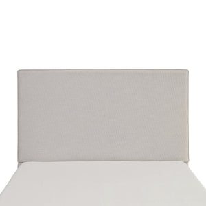 Lucas Tall Headboard Upholstered Bed in Textured Ivory Canvas