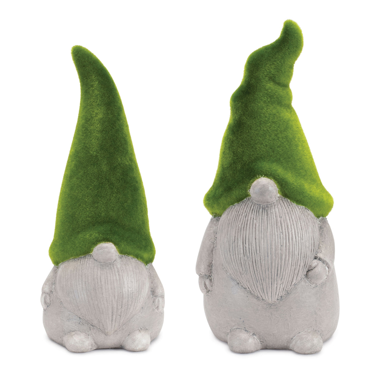 Mossy terra cotta gnome (set of 2)