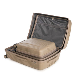 Gigatech 3-Piece PP Spinner Wheel Luggage Set (Champagne)