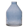 Blue glass bottle vase 6.5"h