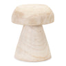 Wood mushroom stool 12.5"h