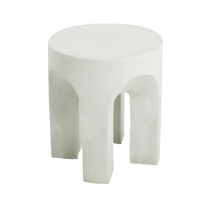 Outdoor MGO Round Top Side Table in Antique White