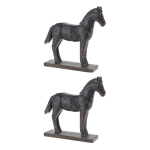 Standing Horse with Base (Set of 2)