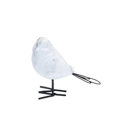 Marble print bird figurine (set of 2)