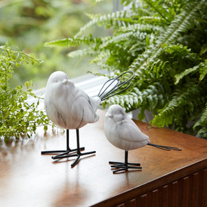 Marble Print Bird Figurine (Set of 2)