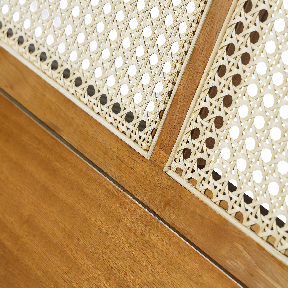 Premium Rubber Wood Platform Bed Frame with Headboard