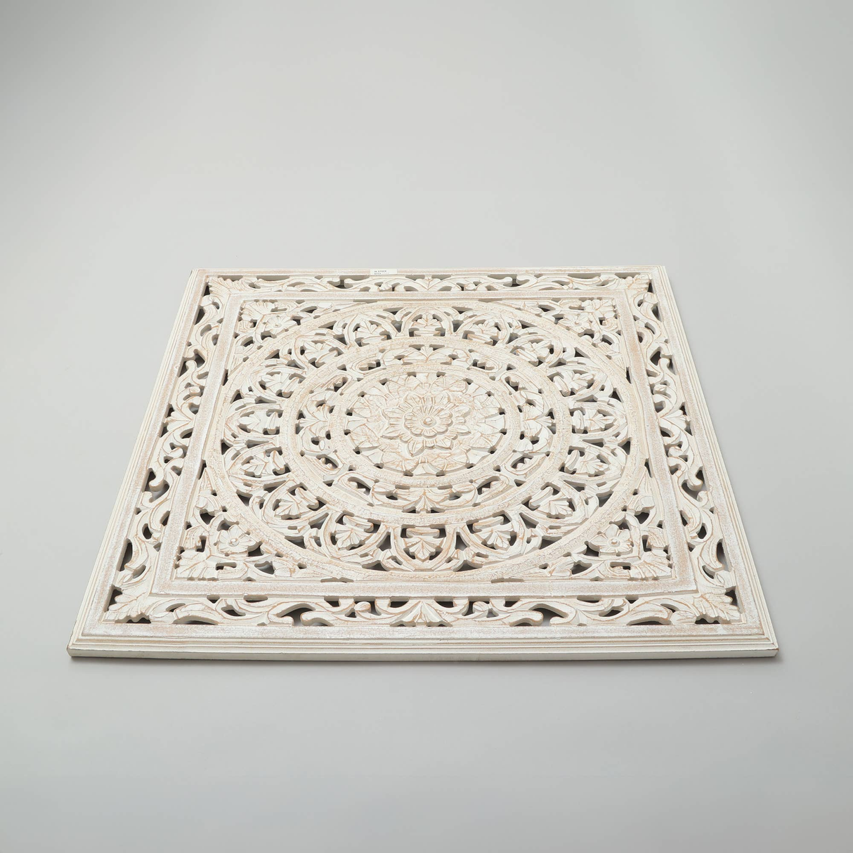 White Square Handcrafted Wooden Wall Decor – 36'x36'