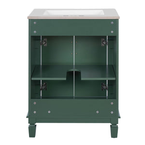 Bathroom Vanity With Top Sink, Cabinet With 2 Soft Closing Doors