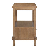 Nightstand with Bottom Drawer and Open Shelf