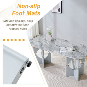 Modern Dining Table With Sleek Hollow-Out Frame And Accents