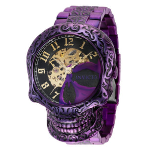 Invicta Artist Skull 50Mm Automatic Skeletonized Dial Bracelet Watch