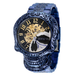 Invicta Artist Skull 50Mm Automatic Skeletonized Dial Bracelet Watch