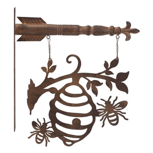 Bumble bee hive garden sign 15.5"h