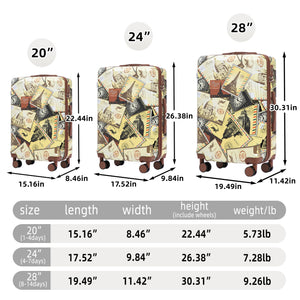 3-Piece PC Spinner Wheel Luggage Set with Printed Pattern