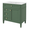 Bathroom Vanity With Top Sink, Storage Cabinet With 2 Drawers, Tip Out Drawer