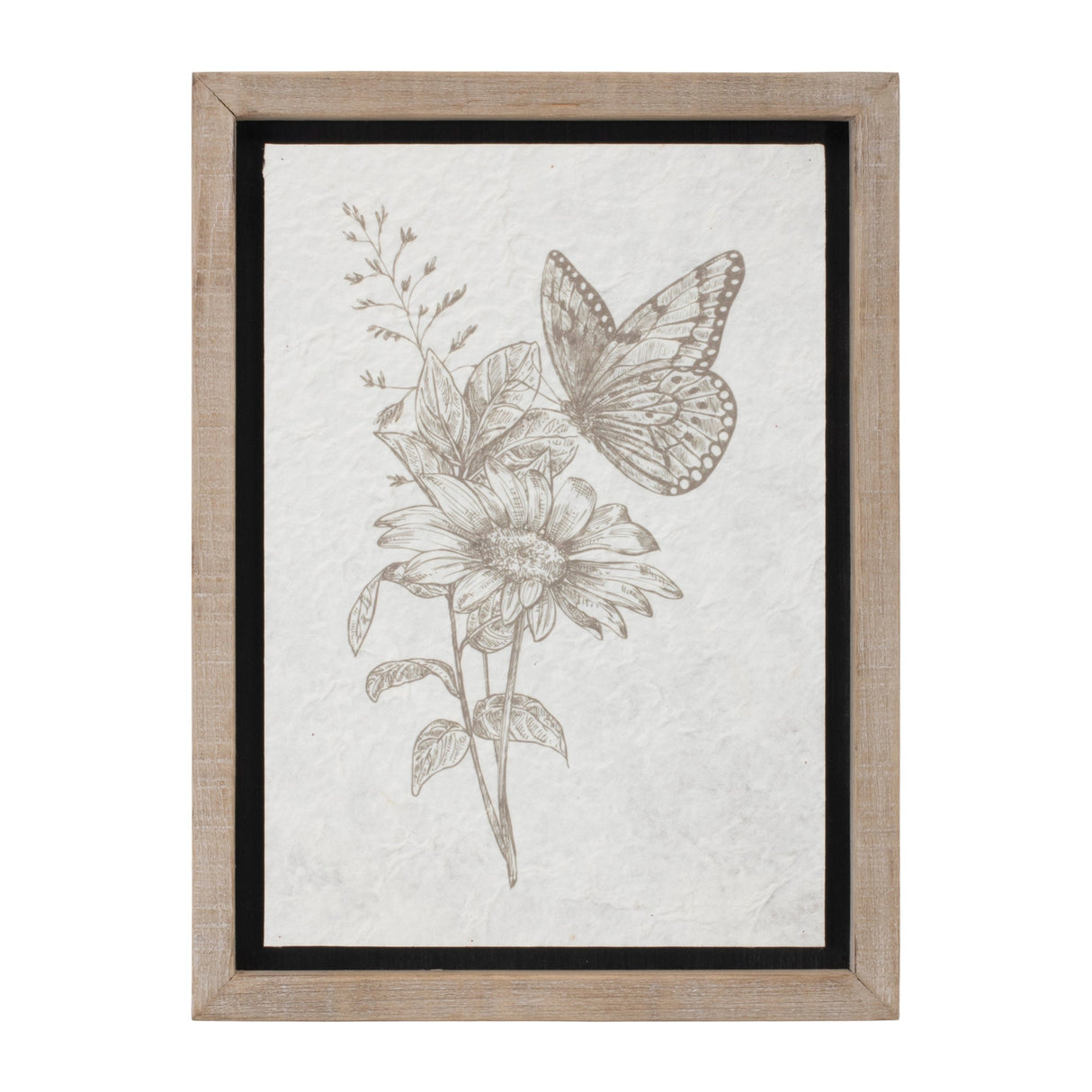 Framed floral insect print (set of 3)