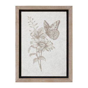 Framed floral insect print (set of 3)