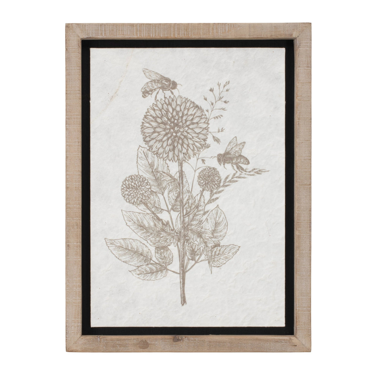 Framed floral insect print (set of 3)