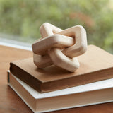 Oak wood square link decor (set of 3)
