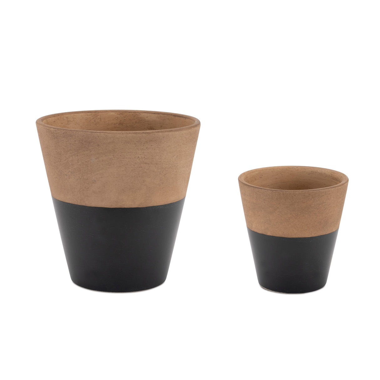 Tapered two-tone planter (set of 2)