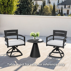 Outdoor Patio Aluminum Swivel Rocker 2PCs with Sunbrella Cushions