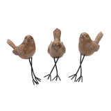 Etched bird shelf sitter (set of 6)