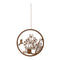 Layered metal hummingbird garden wall plaque 16"d