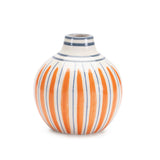 Multi-striped stone vase (set of 2)