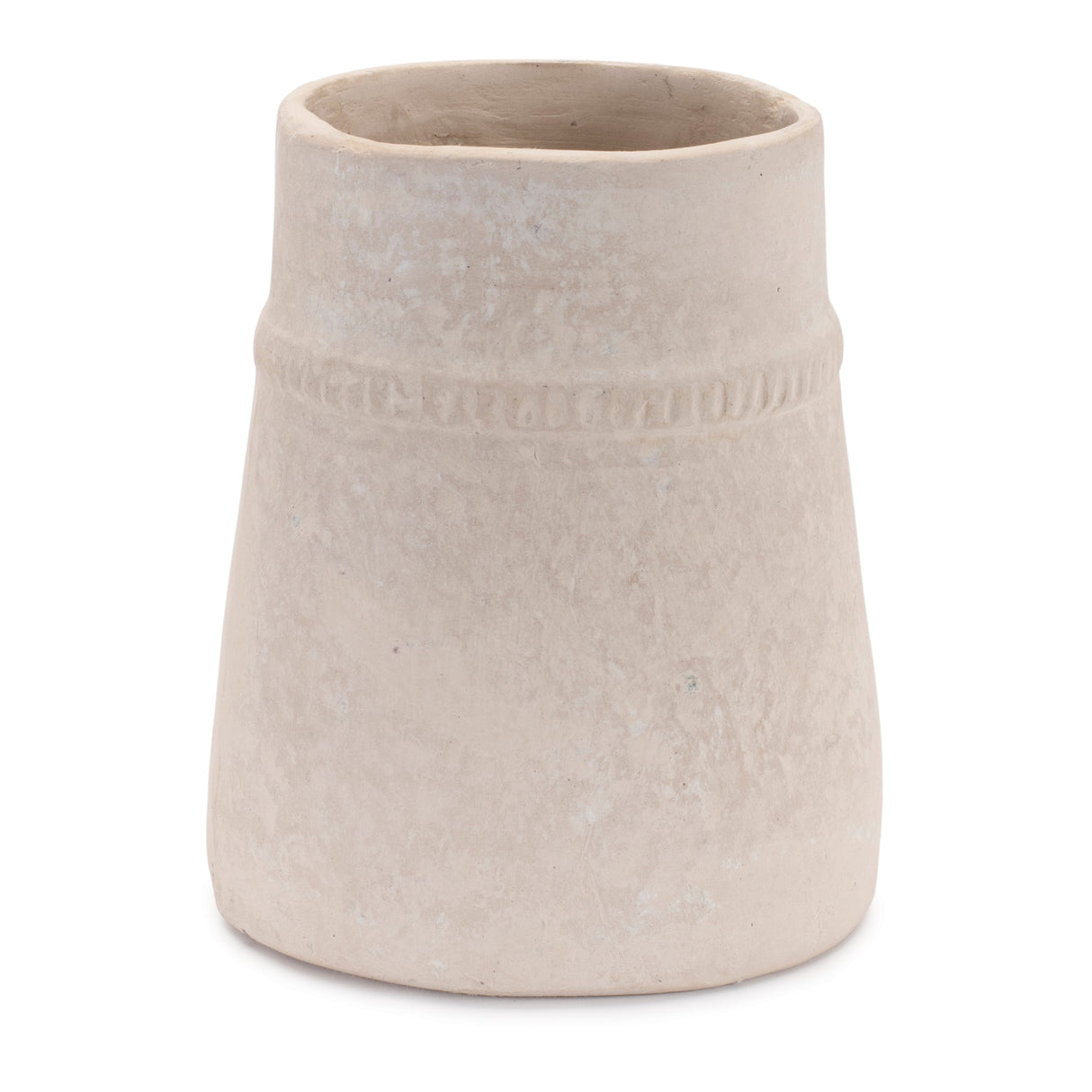 Recycled paper chalk vase 6.5"h