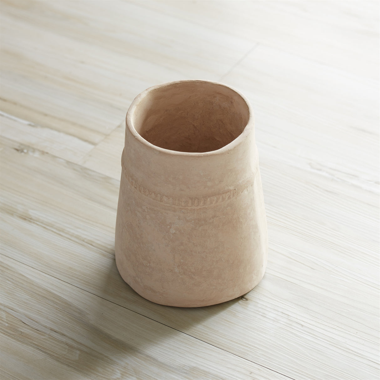 Recycled paper chalk vase 6.5"h