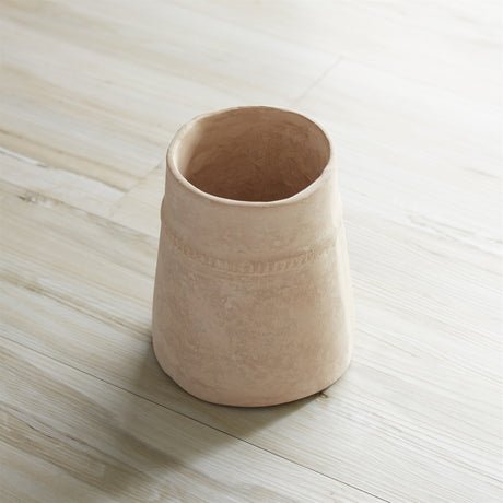 Recycled paper chalk vase 6.5"h